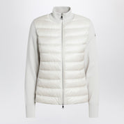 Moncler White padded zip-up cardigan