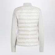 Moncler White padded zip-up cardigan
