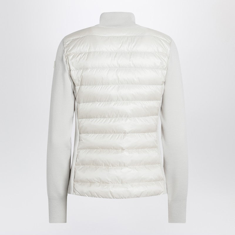 Moncler White padded zip-up cardigan