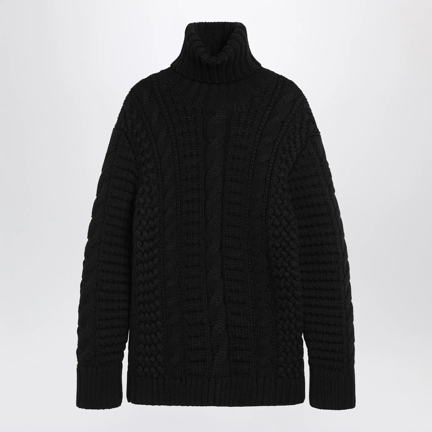 Moncler X Edward Enninful Black wool turtleneck sweater