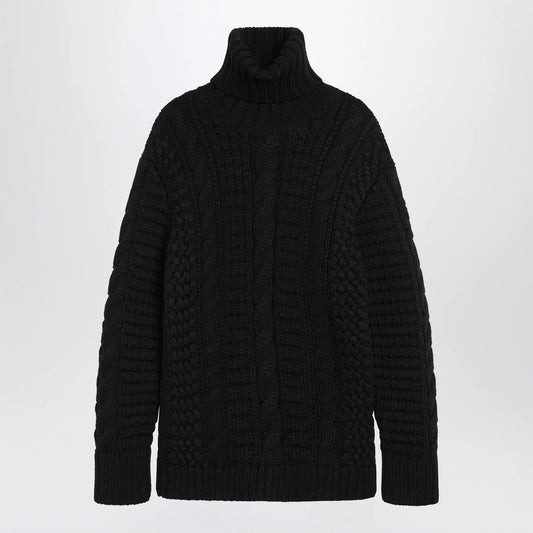 Moncler X Edward Enninful Black wool turtleneck sweater
