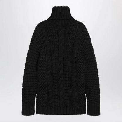 Moncler X Edward Enninful Black wool turtleneck sweater