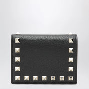 Valentino Garavani Black Rockstud leather wallet