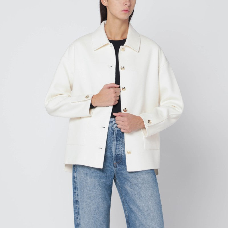 ANINE BING Ivory wool and cashmere jacket