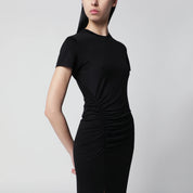 ANINE BING Vida midi dress in stretch jersey black