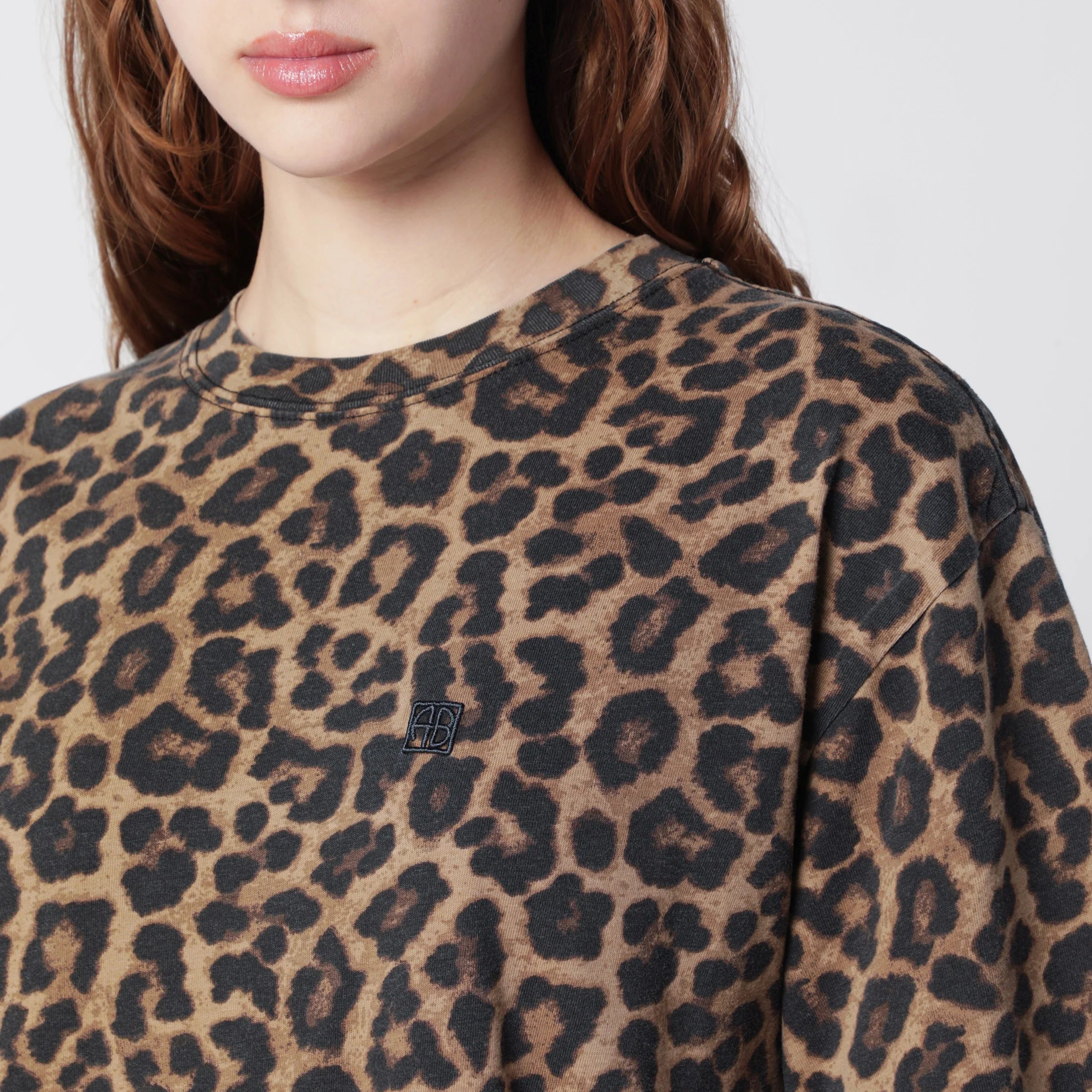ANINE BING Beth mini dress in leopard-print cotton