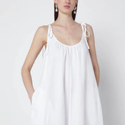 ANINE BING White linen-blend dress