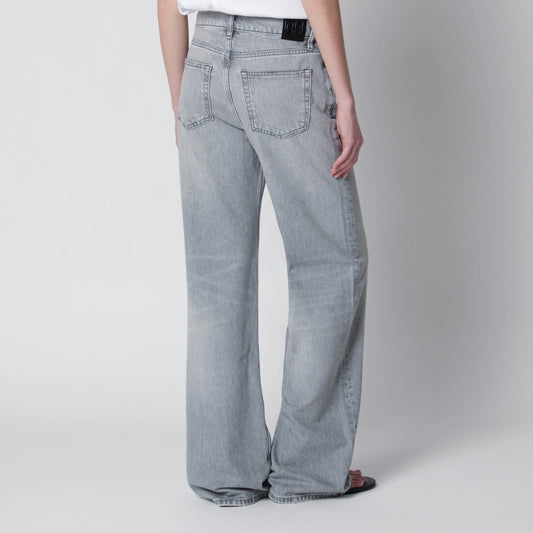 ANINE BING Jeans Hugh high-rise in light grey denim