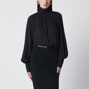 ANINE BING Black Anne viscose blouse