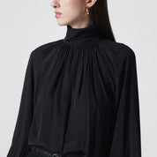 ANINE BING Black Anne viscose blouse