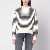 ANINE BING Dean sweatshirt in ivory and black stripes