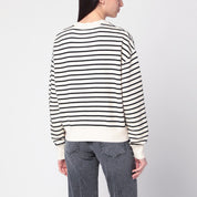 ANINE BING Dean sweatshirt in ivory and black stripes