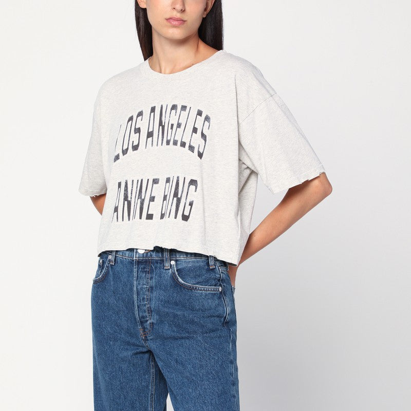 ANINE BING Johnny grey T-shirt in cotton