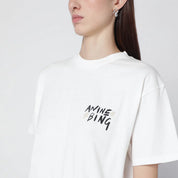 ANINE BING Ivory Logo T‑Shirt — Women's Topwear