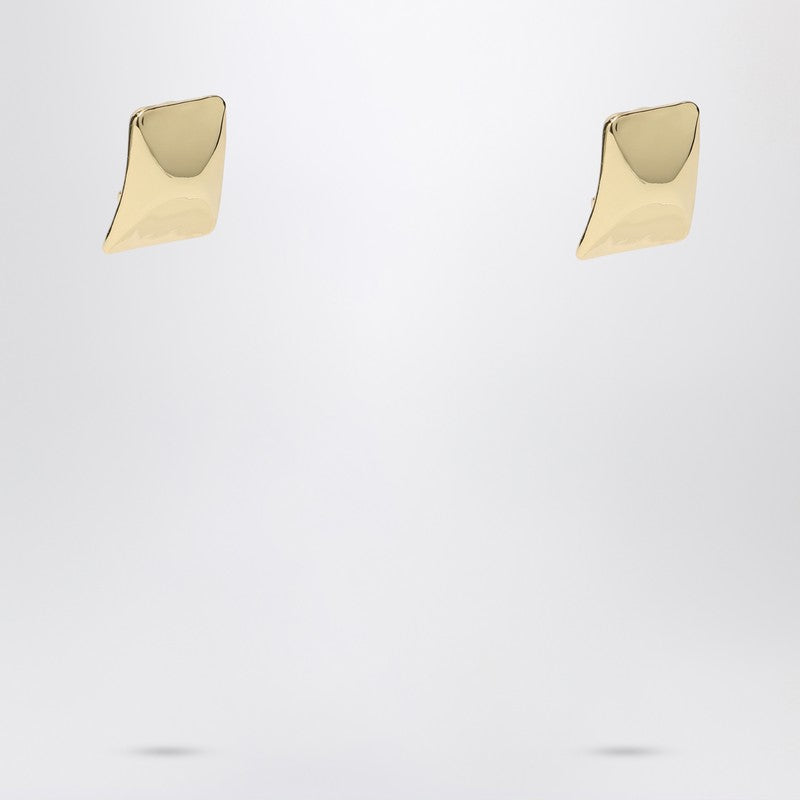 ANINE BING Pendientes rectangulares curvos de oro