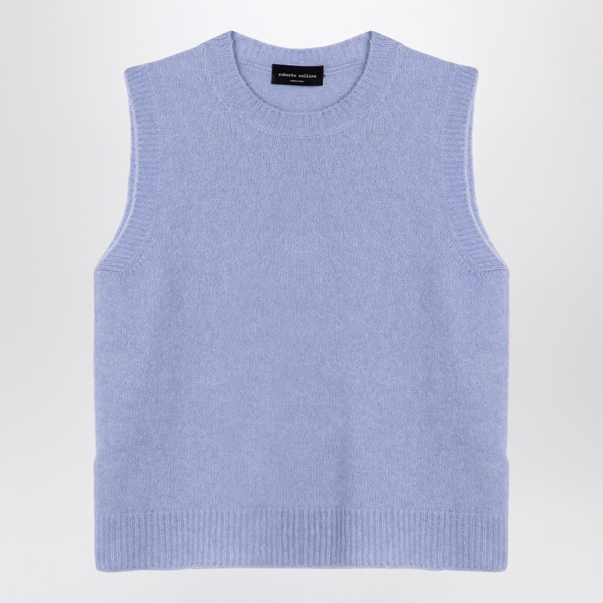 Roberto Collina Light blue cashmere blend waistcoat