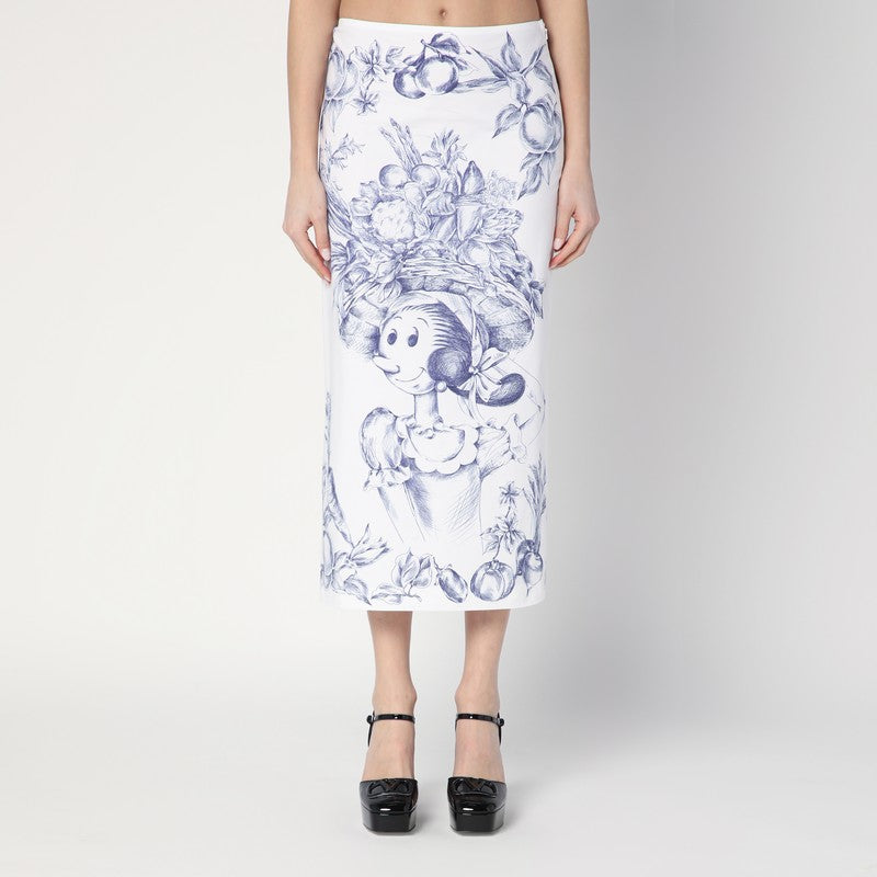 Moschino Longuette skirt with Olivia print