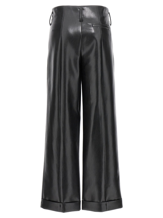 Philosophy Faux Leather Trousers — High-Waist Black
