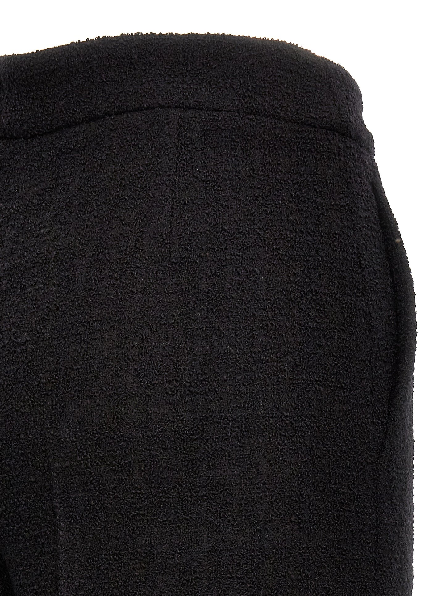 Moschino Cropped Bouclè Trousers for Women — Black