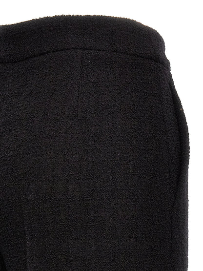 Moschino Cropped Bouclè Trousers for Women — Black