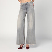 Jean évasé Diesel 1978 D-Akemi en gris délavé