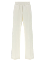 Peserico Punto Luce Trousers — White Wide Leg Pants