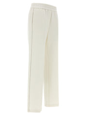 Peserico Punto Luce Trousers — White Wide Leg Pants