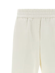 Peserico Punto Luce Trousers — White Wide Leg Pants