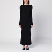 Black Ribbed Wool Dress — Roberto Collina