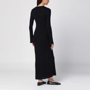 Black Ribbed Wool Dress — Roberto Collina