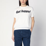 Suéter de algodón blanco Moschino Get Happy