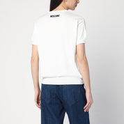 Suéter de algodón blanco Moschino Get Happy