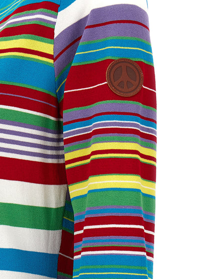 Mo5Ch1No Jeans Striped Cardigan