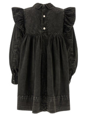 Ganni Black Washed Mini Shirt Dress