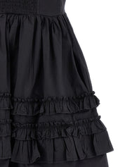 Ganni Black Mini Frill Dress