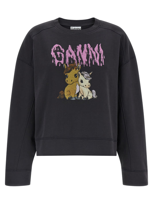 Ganni Isoli Sweatshirt — Women's Black Topwear