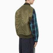 Maison MIHARA YASUHIRO Hollowed-Out khaki bomber jacket in nylon