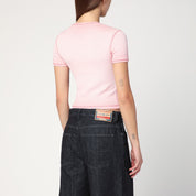 Diesel T-Ele T-shirt in powder pink stretch cotton