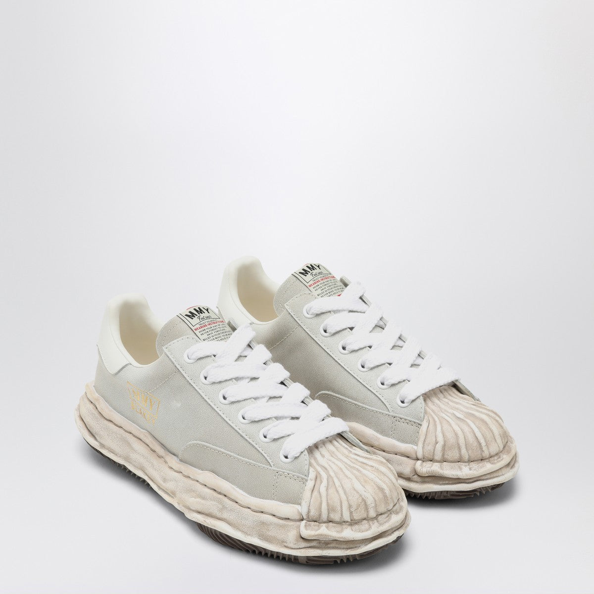 Maison MIHARA YASUHIRO Blakey light grey leather low trainer