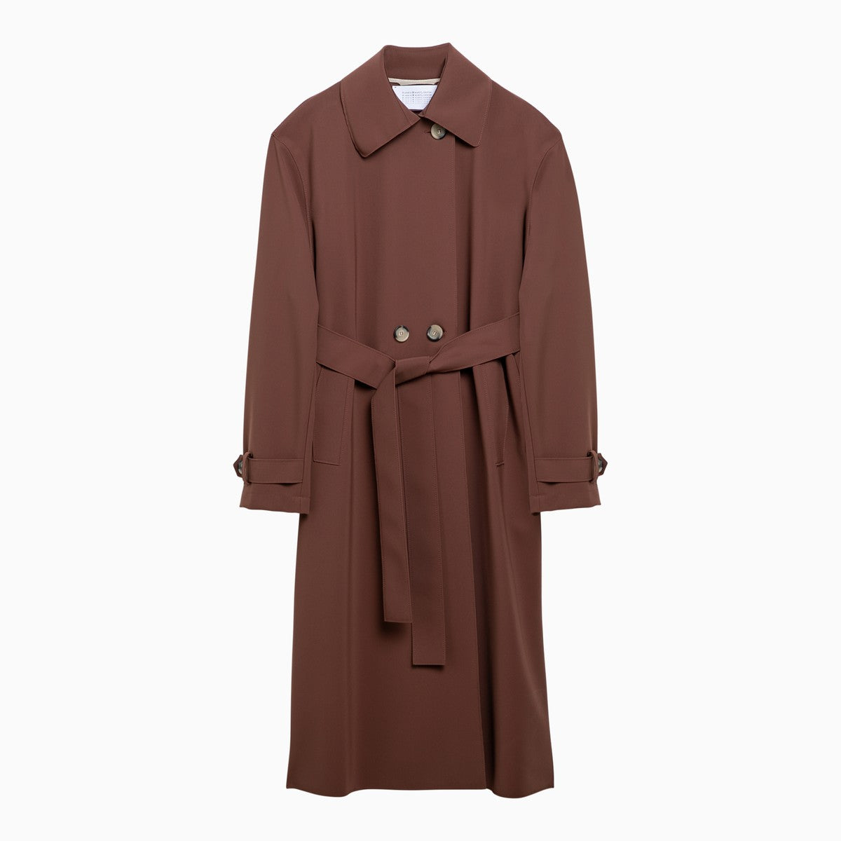 Trench-coat marron Harris Wharf London — double boutonnage et ceinture
