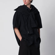 Maison MIHARA YASUHIRO Navy checked double‑sleeve jacket