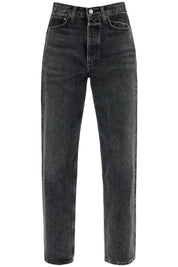 Agolde Kelly jeans in dark wash, relaxed fit, eco-friendly regenerative cotton denim.
