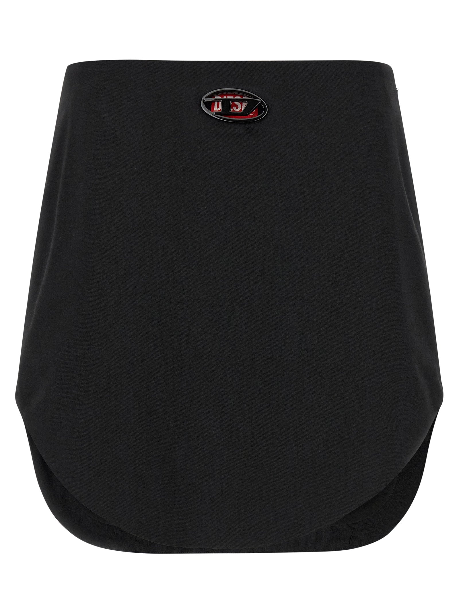 Diesel O-livery Skirt — Wool Mini Skirt, Black