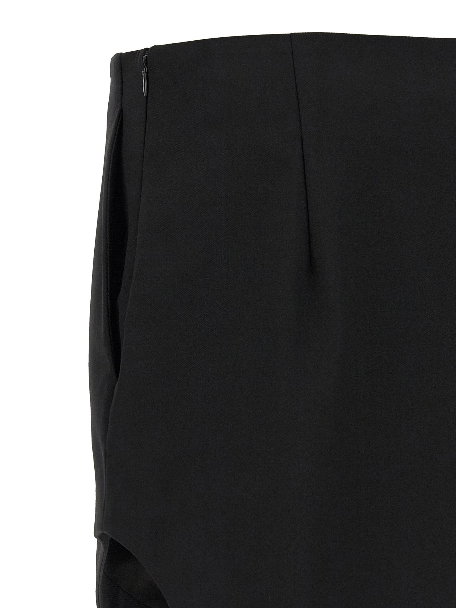 Diesel O-livery Skirt — Wool Mini Skirt, Black