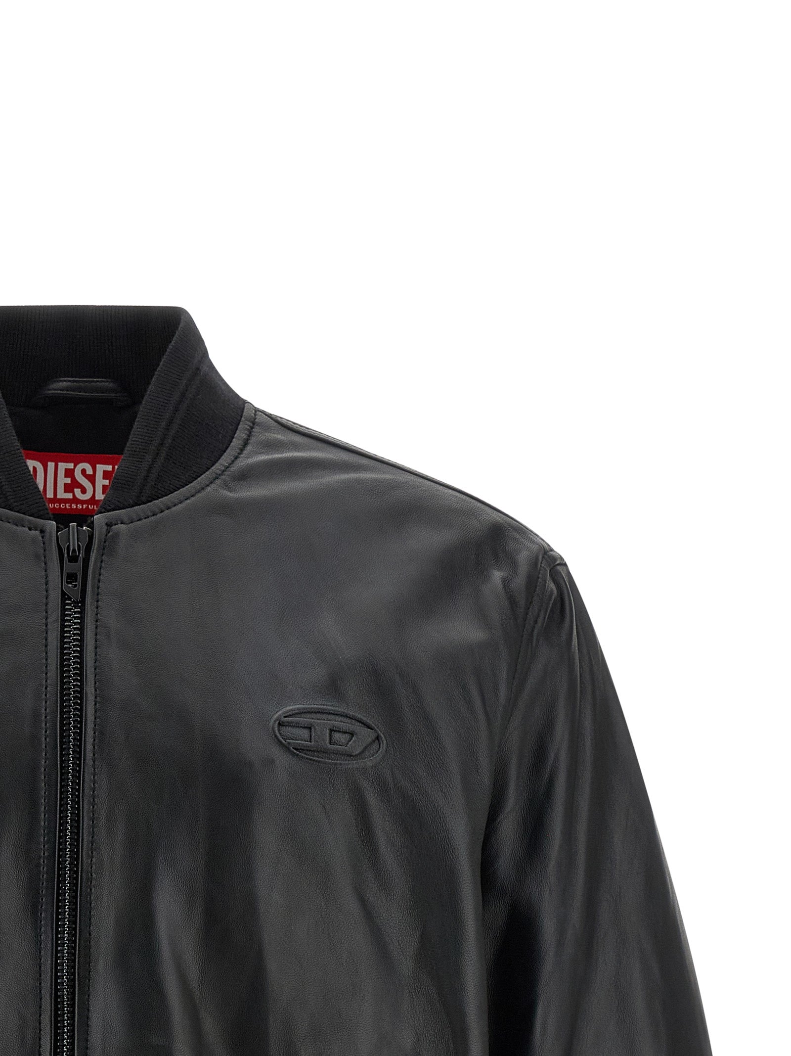 Diesel L-type Leather Bomber Jacket for Men