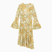 Acne Studios asymmetrical multicoloured green dress