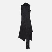 Acne Studios Black satin dress with scarf