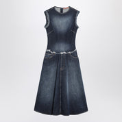 Vestido midi vaquero en capas azul de Acne Studios