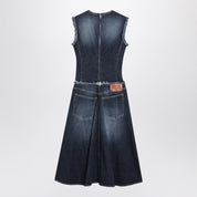 Vestido midi vaquero en capas azul de Acne Studios