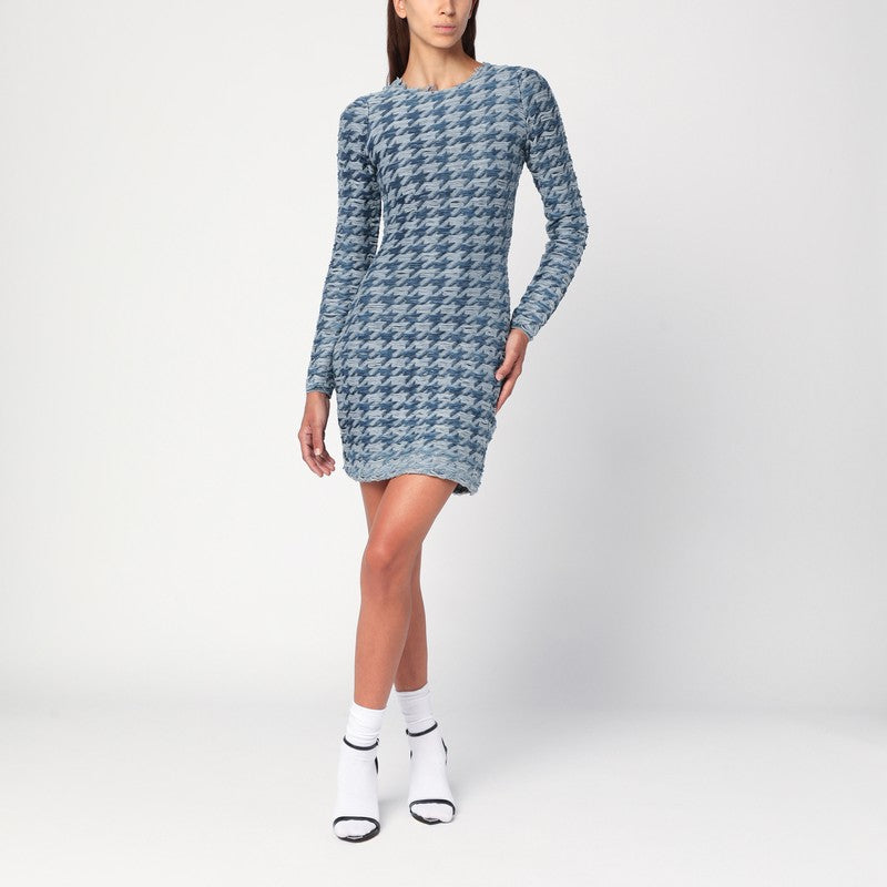 Diesel Blue light grey patterned cotton dress